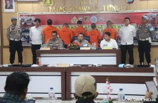 Konferensi pers di Mapolres Pasaman Barat