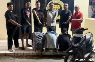 Ketiga pelaku yang berhasil diamankan tim Phyton Polsek Lubuk Begalung.