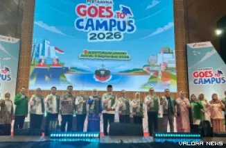 Kegiatan Pertamina Goes to Campus 2026 di Auditorium Universitas Andalas (Unand), Limau Manis, Kota Padang, Jumat (4/9/2026)