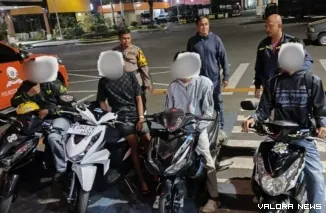 Empat kendaraan yang diamankan oleh Tim URC Polresta Padang