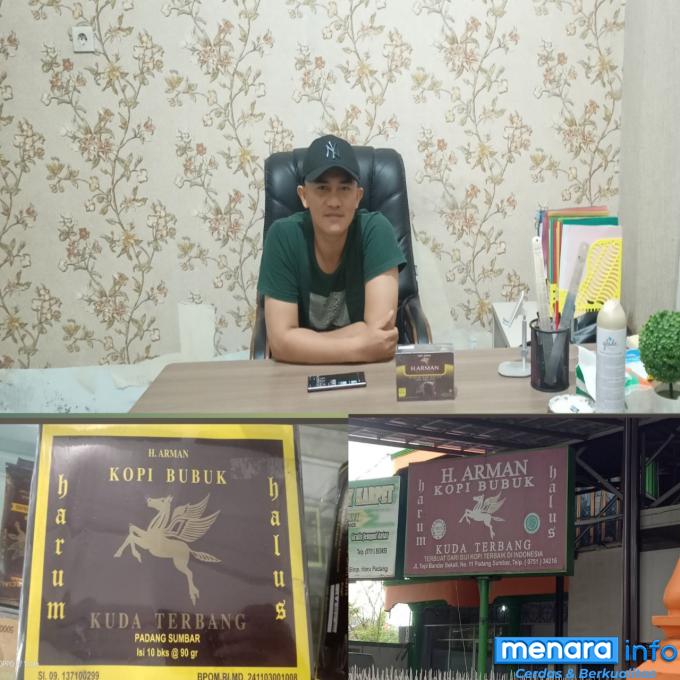 Hendra pengusaha muda pemilik kopi bubuk H.Arman
