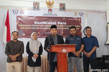 konferensi Pers KPU Limapuluh Kota : Sebanyak 18.181 Suara Sah, Parpol Bisa Usung Calon Bupati Dan Calon Wakil Bupati di Pilkada 2024