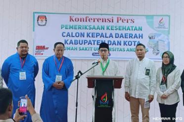 Pasangan Calon Wali Kota dan Wakil Wali Kota Payakumbuh, YB. Parmato Alam dan Ahmad Ridha, Jalani Pemeriksaan Kesehatan di RS Unand