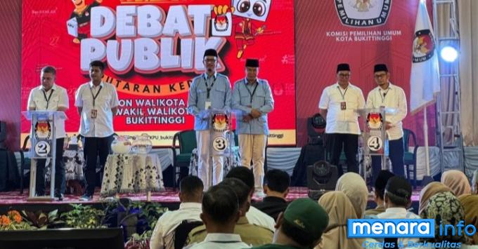 Debat terbuka paslon Pilkada serentak Bukittinggi 2024 ,Foto.N