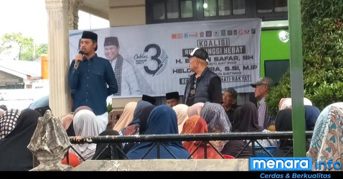 Cawako Erman Safar sosialisasi dengan warga Kelurahan Birugo Puhun Bukittinggi. EJ
