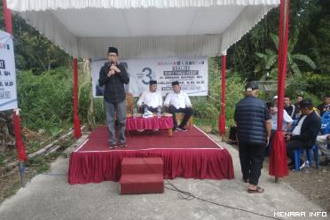 Tokoh masyarakat, Irwandi Dt.Batujuah saat memaparkan visi misi Bang Wako. Foto.N