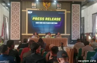 Press Release Polresta Bukittinggi, di Aula Polresta Bukittinggi, Selasa (31/12/2024)