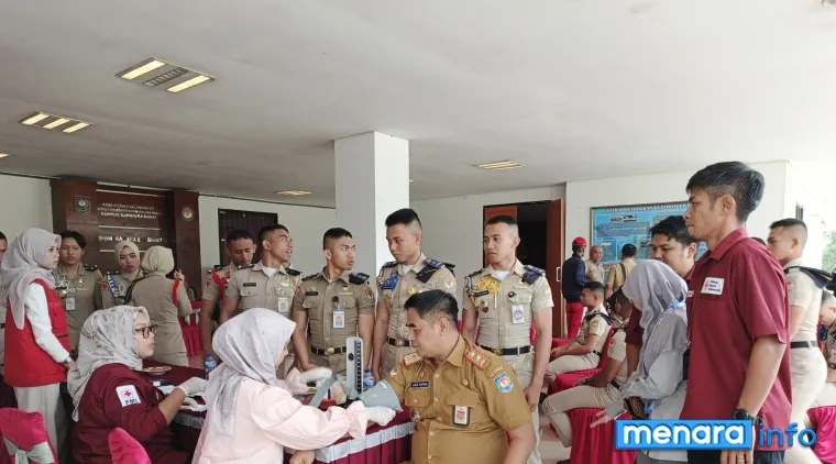 Foto : Giat donor darah PMI Bukittinggi di IPDN Baso