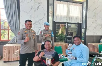Giat Donor Darah di Polresta Bukittinggi
