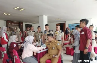 Foto : Giat donor darah PMI Bukittinggi di IPDN Baso