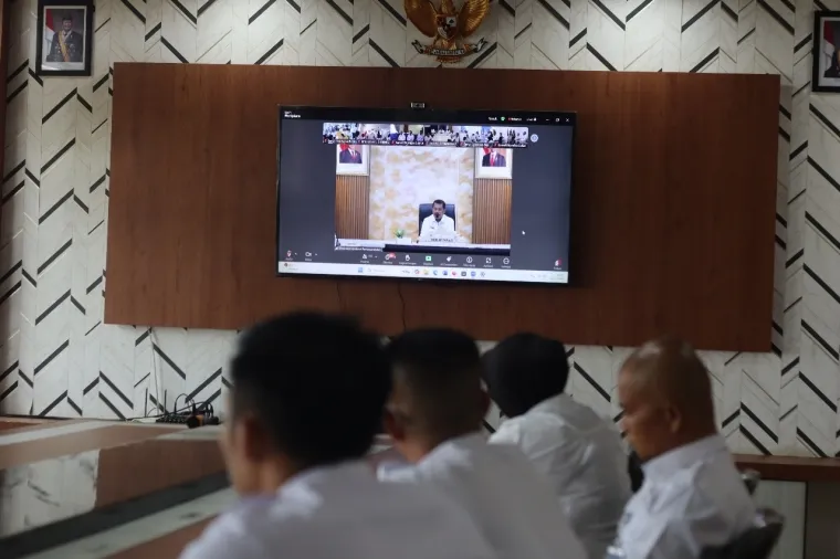 Lapas Bukittinggi Ikuti Zoom Meeting Bersama Dirjen PAS