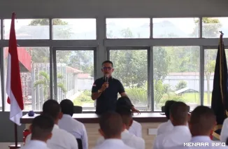 Kepala Kesatuan Pengamanan Lapas (Ka.KPLP) Kelas IIA Bukittinggi, Abdul Silaban, S.H.,memberikan pembekalan kepada  CASN formasi tahun 2024