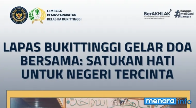 Pelaksanaan doa bersama Dalam rangka menumbuhkan semangat cinta tanah air, serta memperkuat persatuan dan kesatuan bangsa.