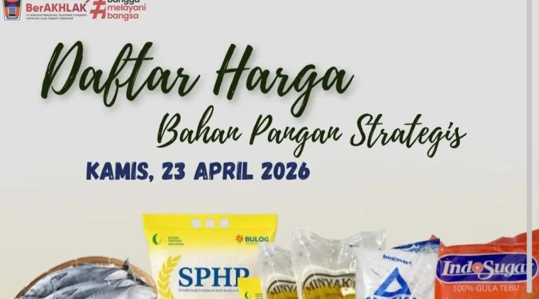Daftar Harga Bahan Pangan, Kamis (23/4/2026)
