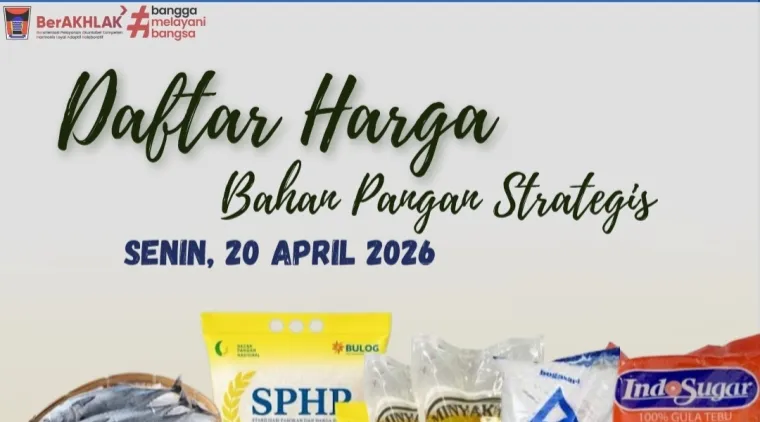 Daftar Harga Pangan Hari Ini, Senin (20/4/2026)