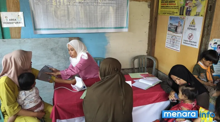 Pelaksanaan Pekan Posyandu Nasional di Kelurahan Pampangan, Kecamatan Lubeg, Rabu (29/4/2026)