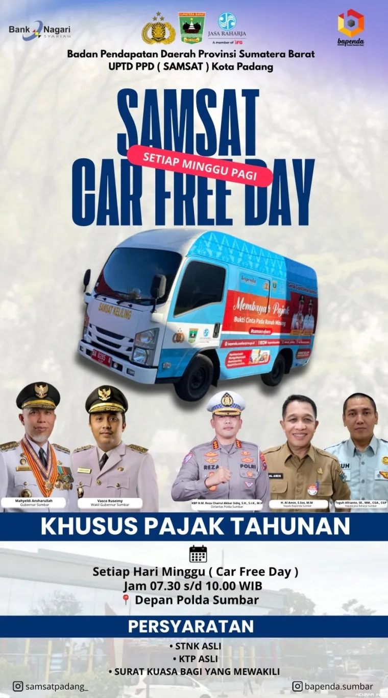 Jadwal Layanan Samsat Keliling, Minggu (26/4/2026)