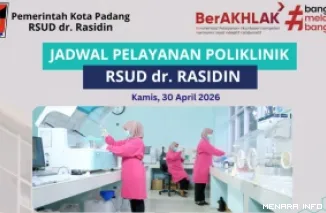 Jadwal Poliklinik RSUD dr Rasidin Padang, Kamis (30/4/2026)