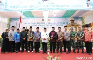 Wakil Wali Kota Padang Maigus Nasir Bersama Forkopimcam Sesuai Membuka MTQ ke-42 Tingkat Kecamatan Koto Tangan, Jumat (17/4/2026)