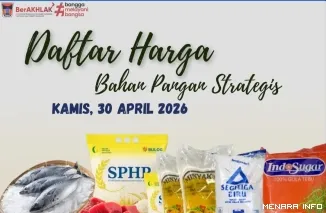 Daftar Harga Bahan Pangan Penting di Kota Padang, Kamis (30/4/2026)