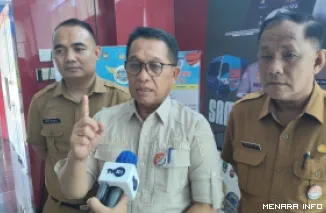 Kepala Bapenda Sumbar Al Amin Saat Diwawancara, Selasa (28/4/2026)