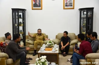 Wali Kota Padang Fadly Amran Menerima Audiensi Persatuan Tunanetra Indonesia (Pertuni) Kota Padang di Kediaman Resmi Wali Kota, Selasa (21/4/2026).