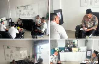 Kepala Lapas Narkotika Tanjung Pinang Fauzi Harahap Saat Bertemu Dengan Perwakilan MUI Kepulauan Riau, Kamis (23/4/2026)