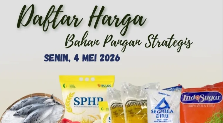 Daftar Harga Bahan Pangan Penting, Senin (4/5/2026)