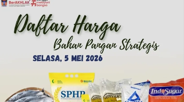 Daftar Harga Bahan Pangan Hari Ini, Selasa (5/5/2026)