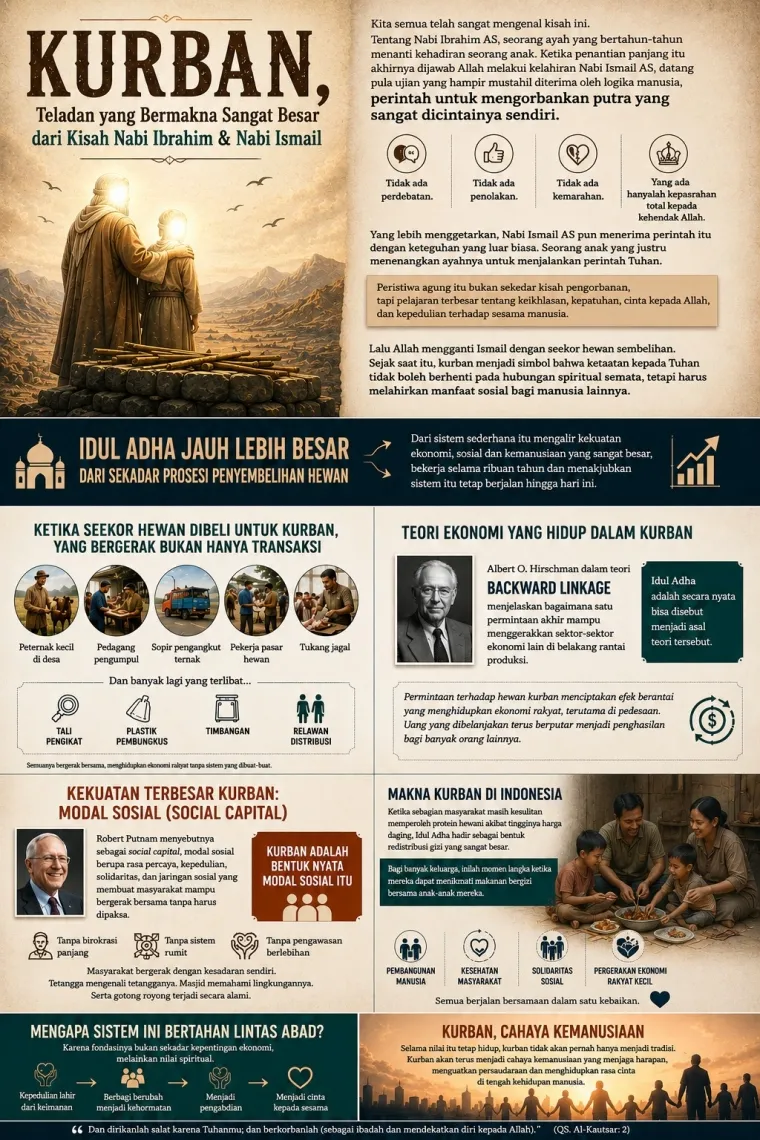 Ilustrasi Kurban, Teladan Bermakna Sangat Besar Dari Kisah Nabi Ibrahim & Nabi Ismail