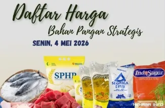 Daftar Harga Bahan Pangan Penting, Senin (4/5/2026)