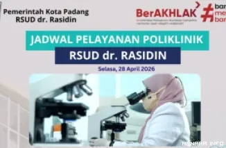 Jadwal Pelayanan Poliklinik di RSUD dr RASIDIN Hari Ini, Selasa (5/5/2026)