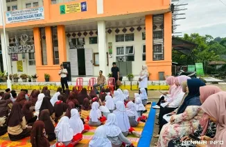 KA Rutan Padang Panjang Memberikan Edukasi Tentang Bahaya Bullying dan Konsekuensi Hukum Kepada Siswa dan Guru SDN 2 Padang Panjang Timur, Rabu (13/4/2026)