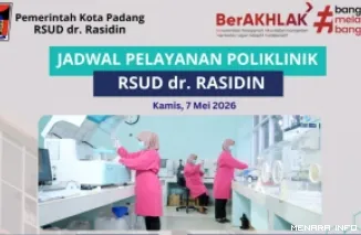 Jadwal Pelayanan Poliklinik RSUD dr RASIDIN Hari Ini, Kamis (8/5/2026)