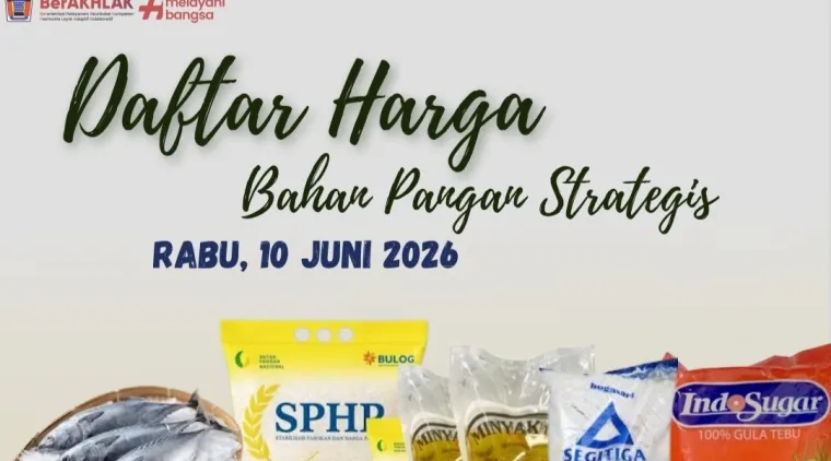 Daftar Harga Bahan Pangan Hari Ini, Rabu (10/6/2026)