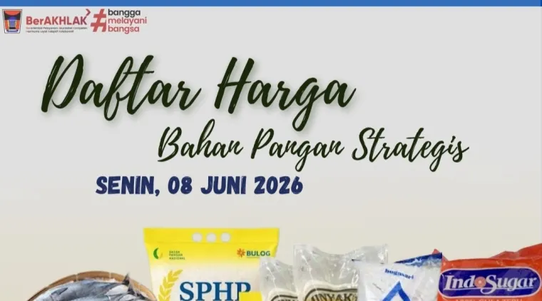 Daftar Harga Bahan Pangan di Kota Padang, Senin (8/6/2026)