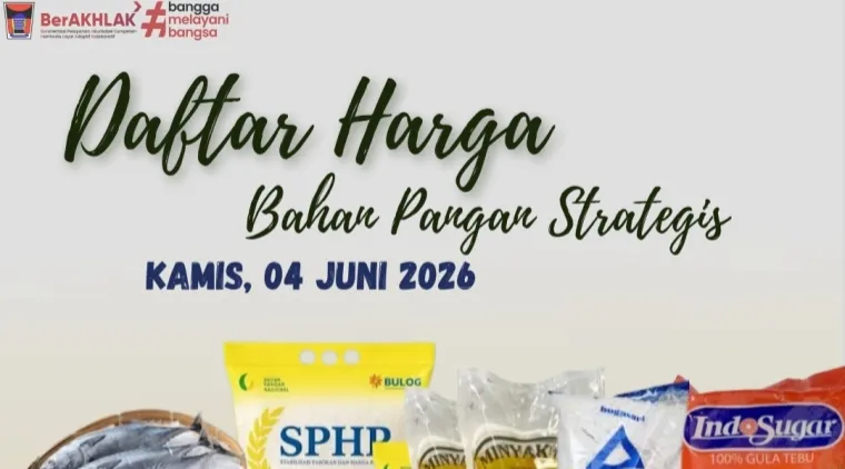 Daftar Harga Bahan Pangan di Padang, Kamis (4/6/2026)