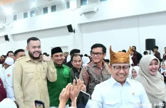 Wali Kota Padang Fadly Amran Mendampingi Menteri Koordinator Bidang Pemberdayaan Masyarakat (Menko PM), Muhaimin Iskandar, Memberikan Kuliah Umum di UIN IB Padang, Senin (15/6/2026)