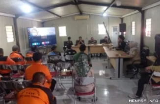 Kalakss BPBD Padang Hendri Zulviton Saat Mengadakan Pertemuan Terkait Persiapan Jambore KSB, Kamis (11/6/2026)
