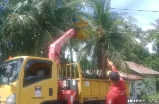 Petugas Dinas Perhubungan Kota Padang Sedang Melakukan Pemasangan dan Perbaikan Lampu Jalan di Kelurahan Koto Lalang, Kecamatan Lubuk Kilangan (*)
