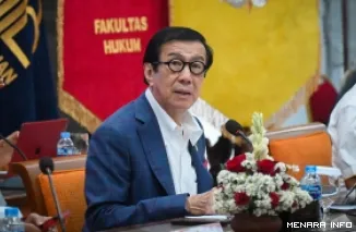 Wakil Ketua Panitia Khusus (Pansus) RUU Hukum Perdata Internasional (HPI) DPR RI, Yasonna H. Laoly saat Kunjungan Kerja Pansus RUU HPI DPR RI ke Universitas Gadjah Mada, Rabu. (humas)