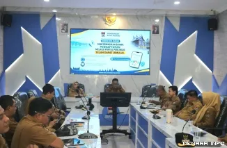 Rapat Koordinasi Percepatan Implementasi dan Persiapan Launching Digitalisasi Bansos di Aula Kantor Dinas Sosial Kota Padang, Senin (29/6/2026).