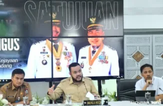 Wali Kota Padang Fadly Amran Memimpin Rapat Strategis Bersama BWS V Padang,Senin (29/6/2026)