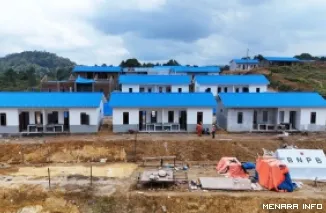 Pembangunan huntap di Tapanuli Utara, Sumatera Utara. dok. Yayasan Buddha Tzu Chi. (humas)