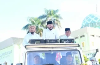 Wali Kota dan Wakil Wali Kota Padang Bersama Anggota DPD RI Mengikuti Parade Tahun Baru Islam 1448 H, Selasa (16/6/2026)