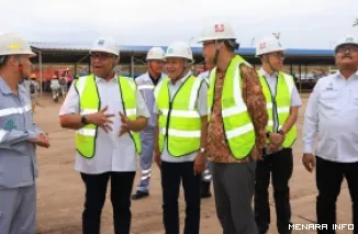 Wakil Menteri Ketenagakerjaan (Wamenaker) Afriansyah Noor usai membuka Penilaian Budaya K3 (Safety Culture) di PT Indonesia Morowali Industrial Park (IMIP), Morowali, Sulawesi Tengah, Selasa. (humas)