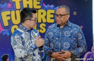 Wakil Menteri Ketenagakerjaan, Afriansyah Noor bersama Kepala Lembaga Administrasi Negara, Muhammad Taufiq. (humas)