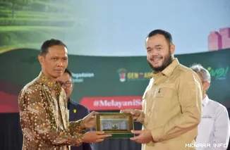 Wali Kota Padang Fadly Amran Saat Menghadiri CEO Talk yang Diselenggarakan Universitas Andalas (Unand) bersama PT Pegadaian di Auditorium Unand, Senin (29/6/2026).