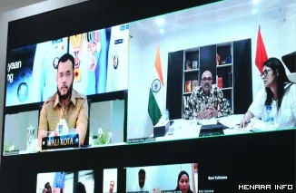 Wali Kota Padang Fadly Amran Melakukan Pertemuan Secara Daring dengan Konsul Jendral India, Selasa (28/7/2026)