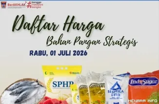 Daftar Harga Bahan Pangan Penting, Rabu (1/7/2026)